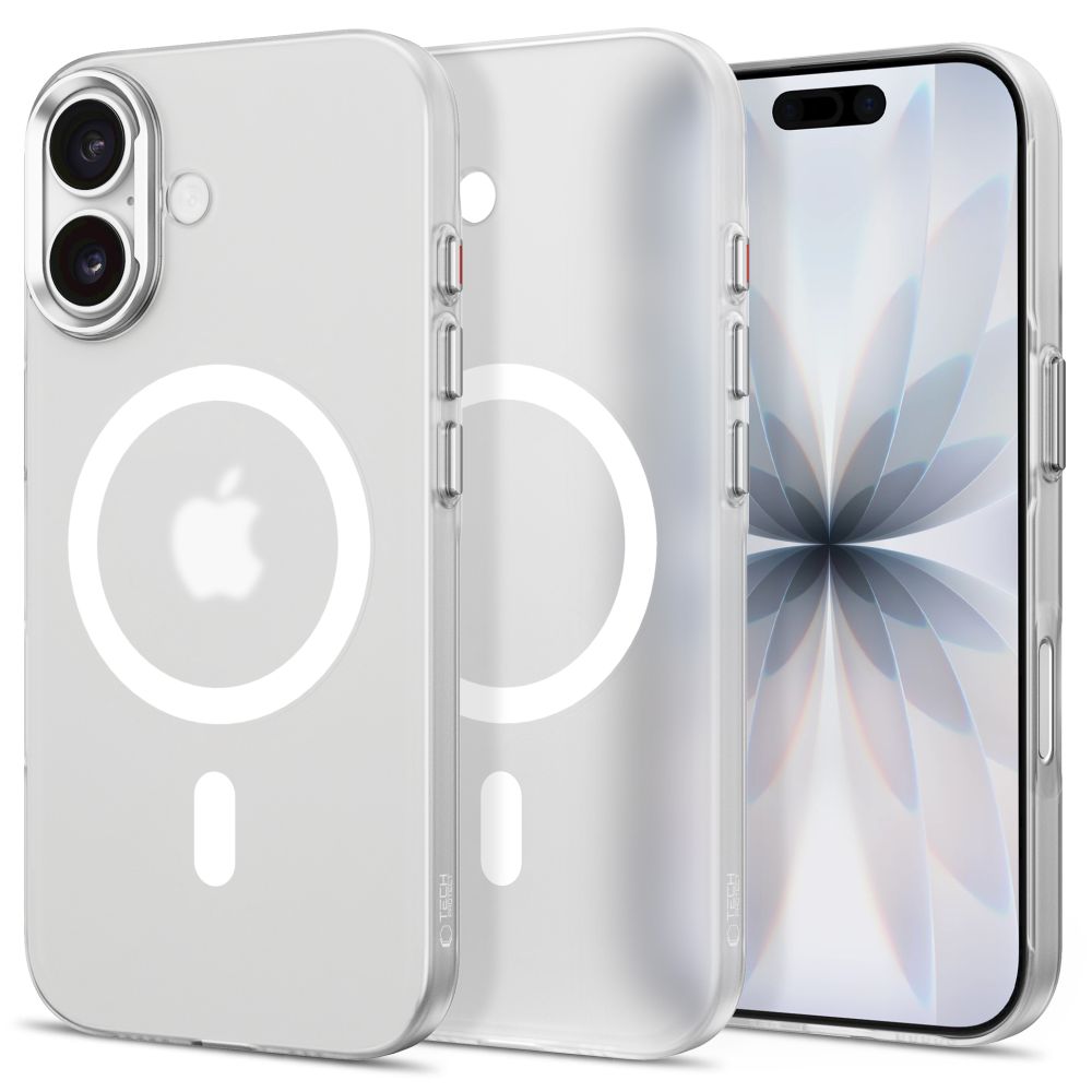 Tech-Protect MagZero MagSafe-suojakuori iPhone 17:lle, mattavalkoinen