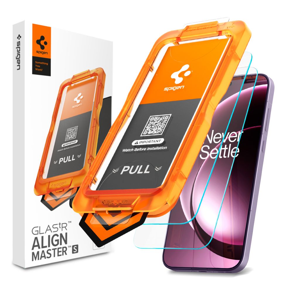 Spigen Glas.tR AlignMaster Slim karkaistu lasi, 2 kpl, OnePlus 15