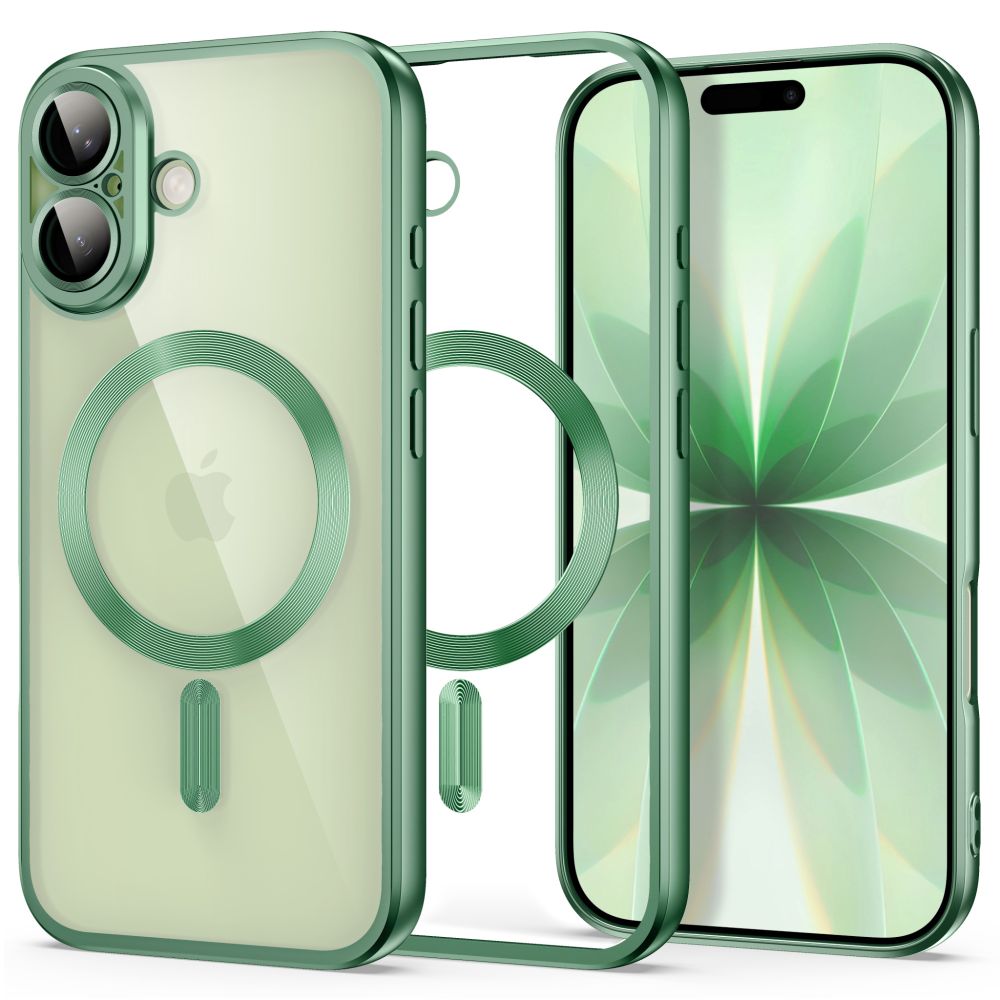 Tech-Protect MagFlex -suojakuori iPhone 17:lle, mattavihreä