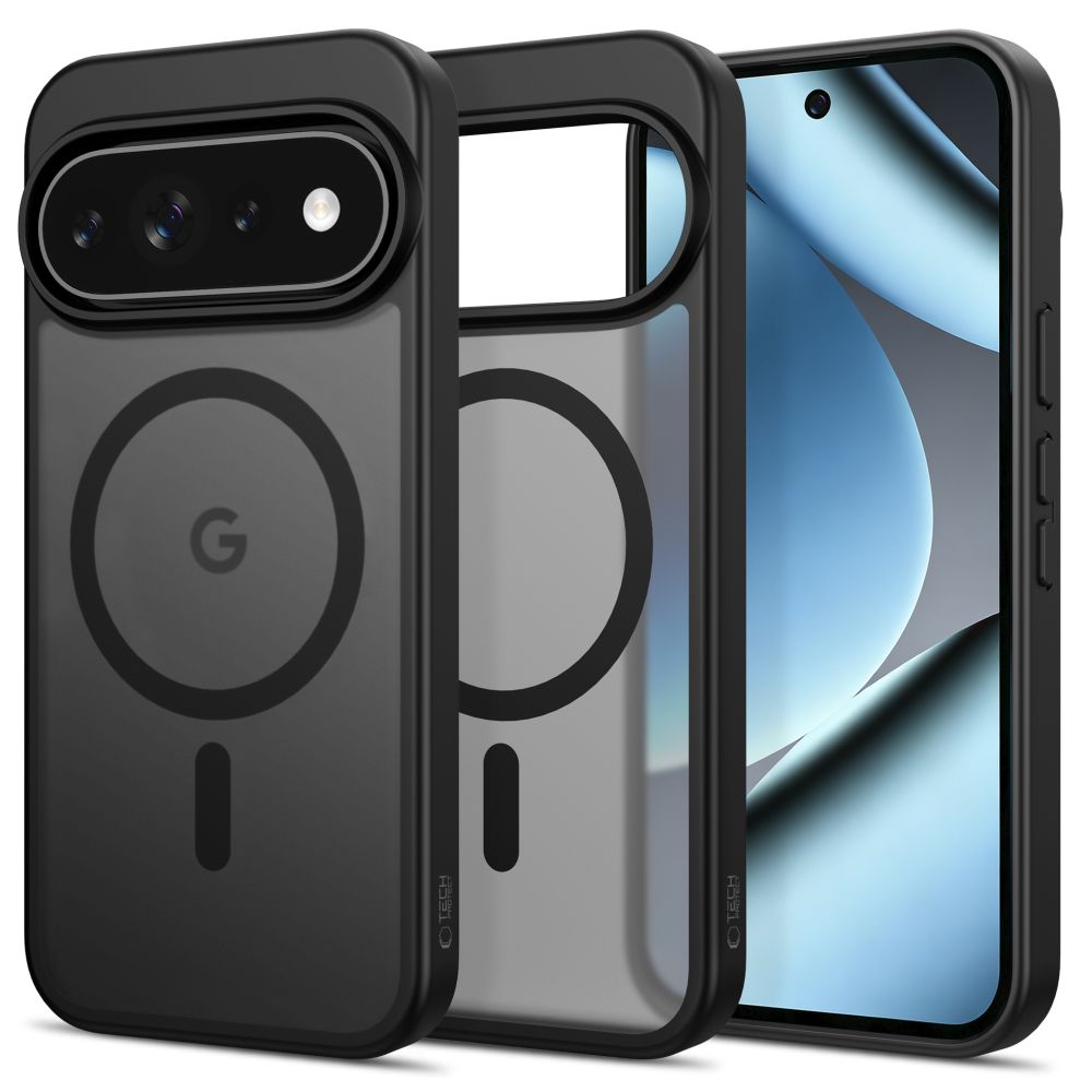 Tech-Protect Magmat MagSafe-suojakuori Google Pixel 9 Pro XL / 10 Pro XL / 11 Pro XL -malleille, mattamusta
