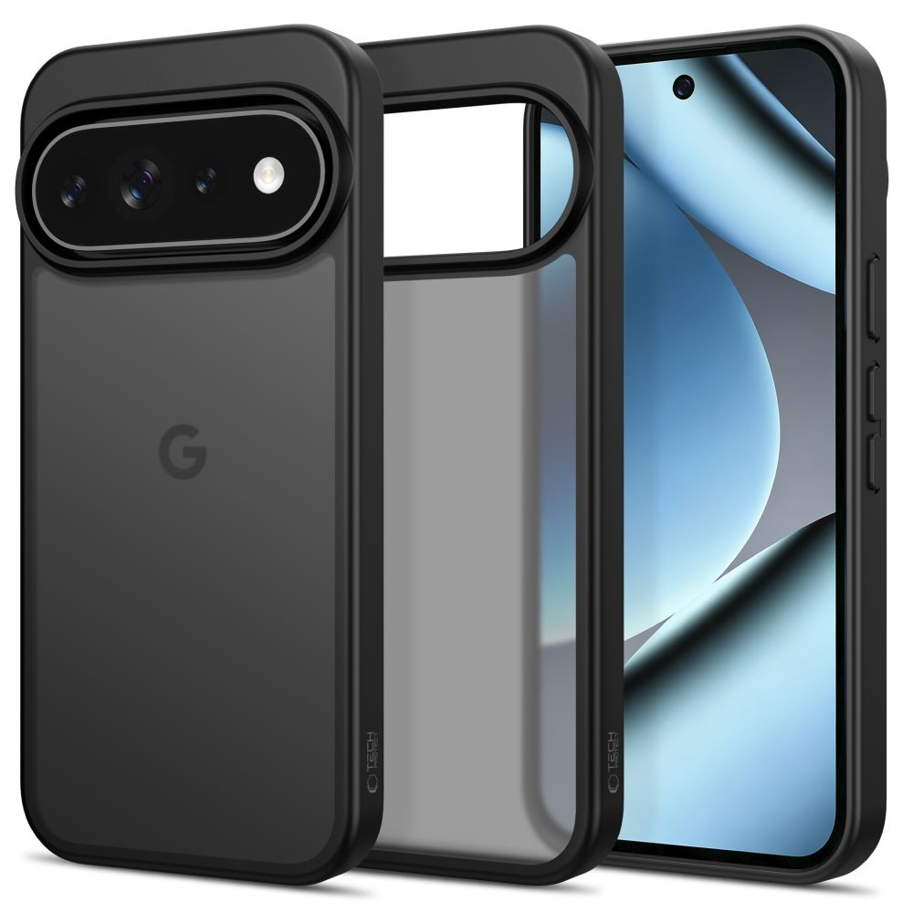 Tech-Protect Magmat -suojakuori Google Pixel 9 / 9 Pro / 10 / 10 Pro / 11 / 11 Pro -malleille, mattamusta