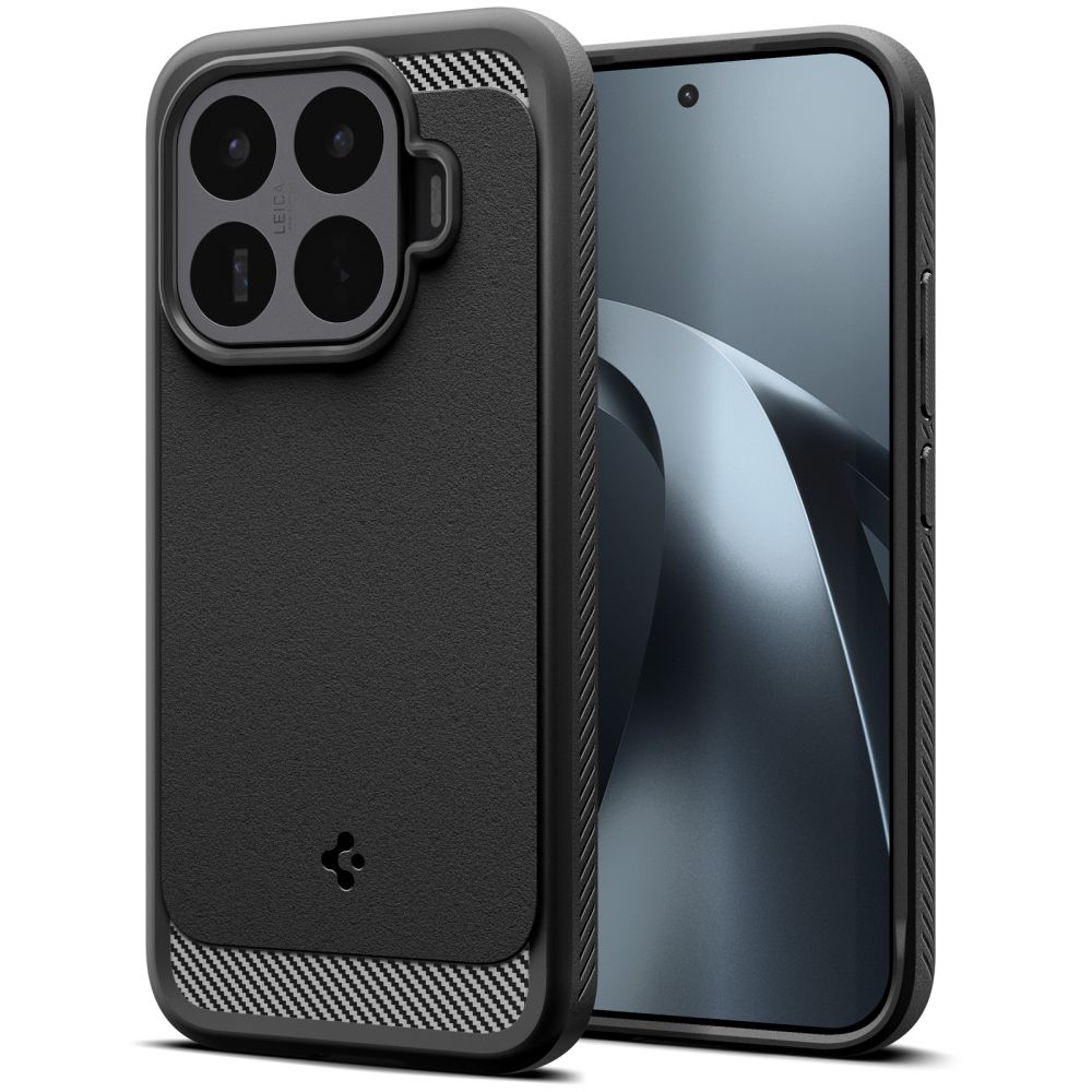 Spigen Rugged Armor -suojakuori Xiaomi 17T:lle, mattamusta