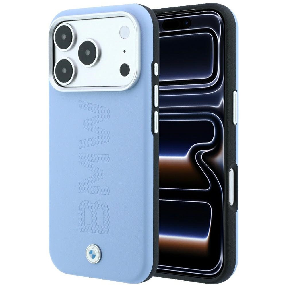 BMW Sign Centered Deboss MagSafe suojakuori mallille iPhone 17 Pro / 18 Pro – sininen