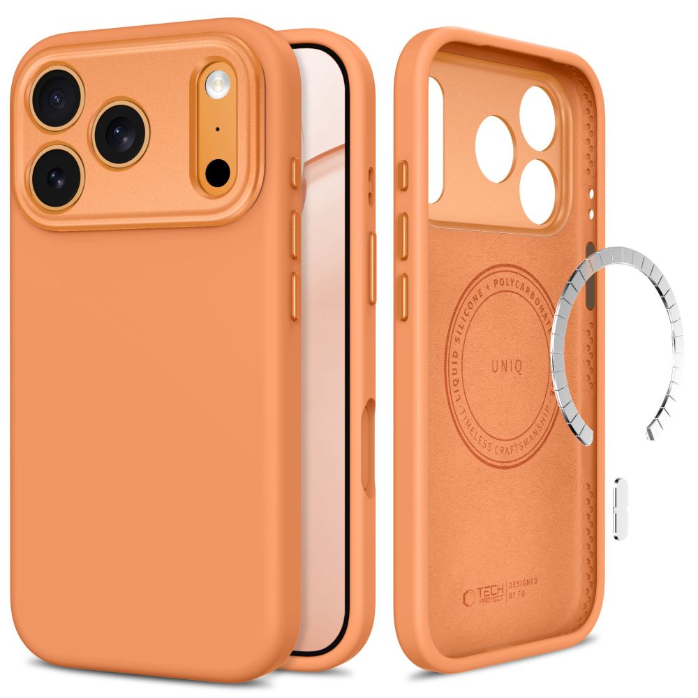 Tech-Protect Uniq MagSafe CC suojakuori malleille iPhone 18 Pro Max / 17 Pro Max, oranssi