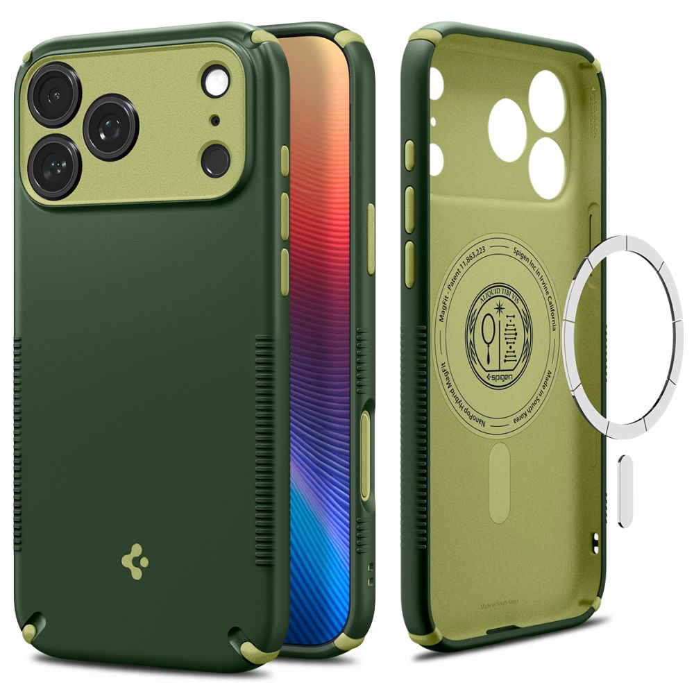 Spigen Nano Pop MagSafe -suojakuori iPhone 18 Pro / 17 Pro -malleille, vihreä
