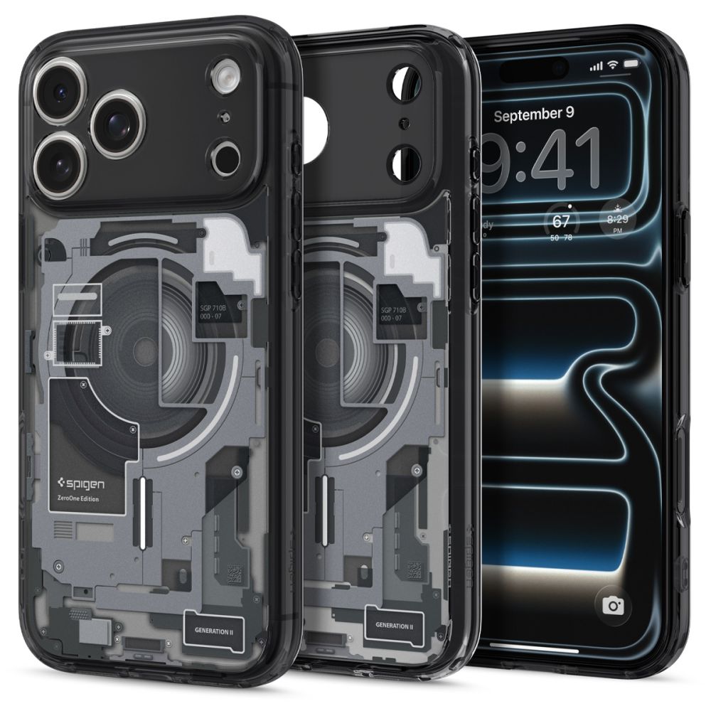 Spigen Ultra Hybrid MagSafe Zero One -suojakuori iPhone 18 Pro / 17 Pro -malleille, musta