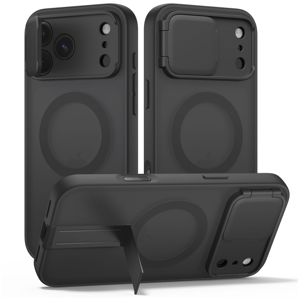 Tech-Protect Kevlar Aura MagSafe suojakuori malleille iPhone 18 Pro / 17 Pro, mattamusta