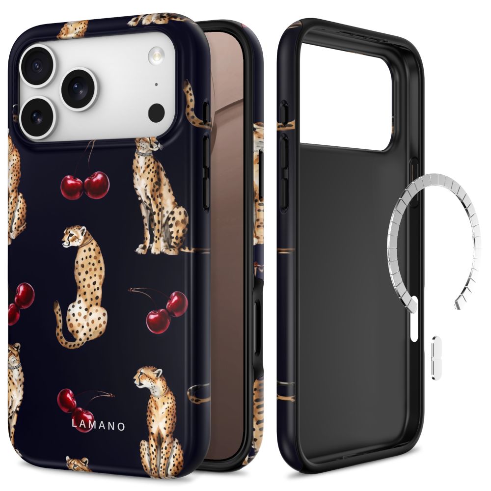 Tech-Protect Lamano MagSafe suojakuori malleille iPhone 18 Pro / 17 Pro, musta ja ruskea