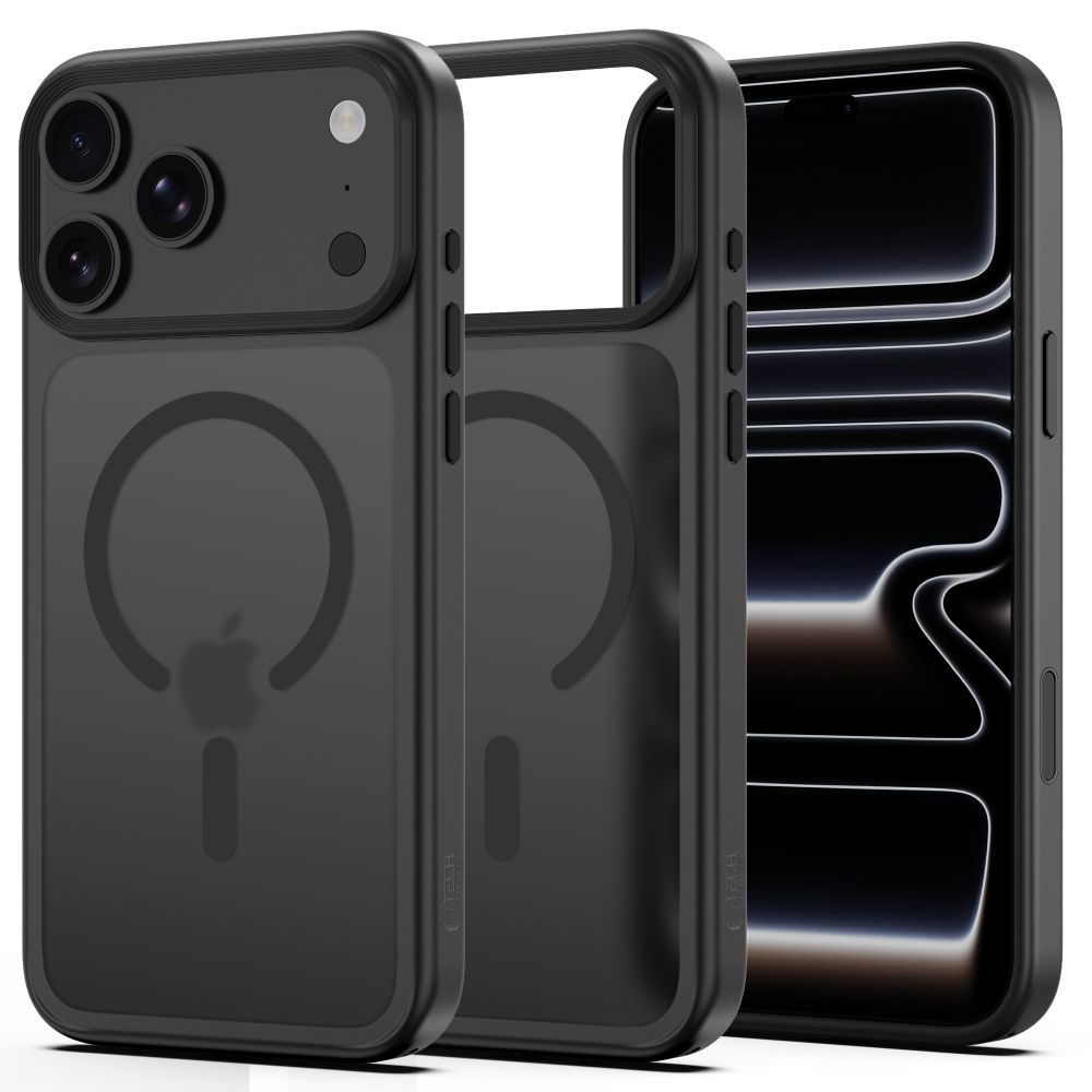 Tech-Protect Magmat MagSafe CC -suojakuori iPhone 18 Pro / 17 Pro -malleille, mattamusta