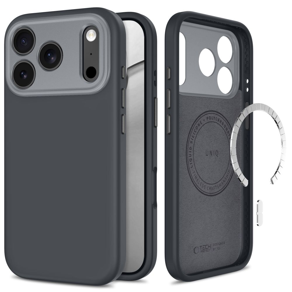 Tech-Protect Uniq MagSafe CC -suojakuori iPhone 18 Pro Max / 17 Pro Max -malleille, grafiitinharmaa