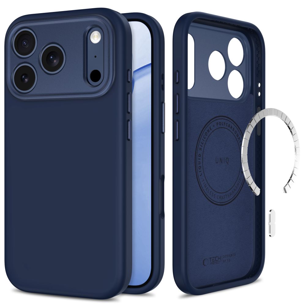 Tech-Protect Uniq MagSafe CC -suojakuori iPhone 18 Pro Max / 17 Pro Max -malleille, tummansininen