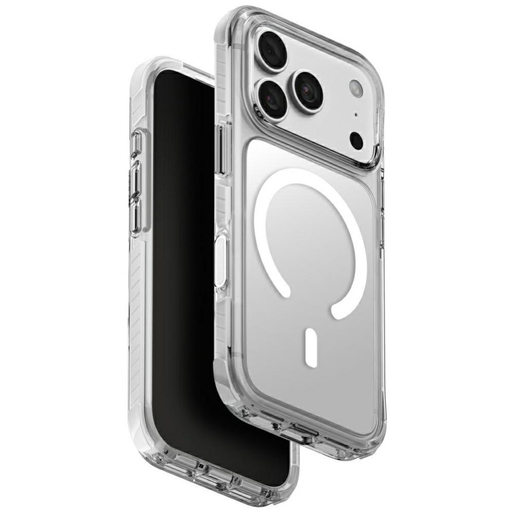 Uniq Combat Magclick Charging -suojakuori iPhone 18 Pro / 17 Pro – valkoinen