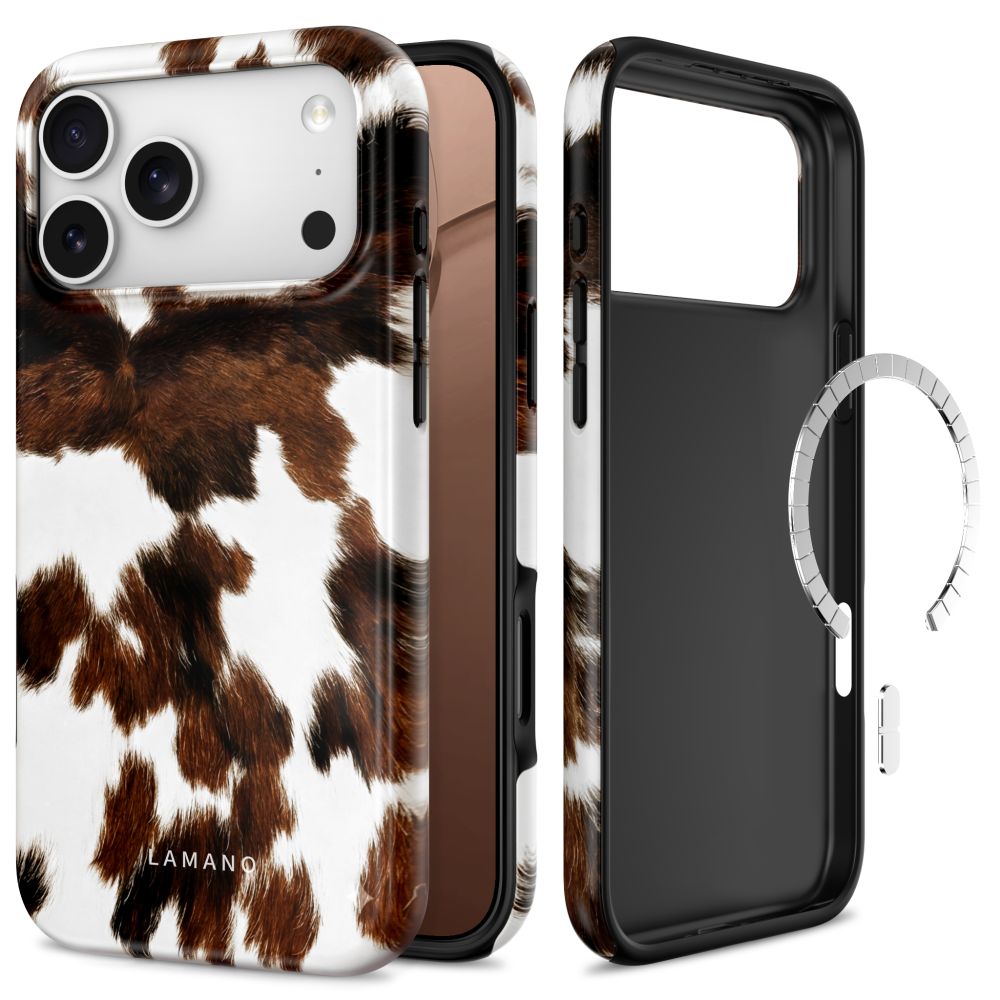 Tech-Protect Lamano MagSafe -suojakuori iPhone 18 Pro / 17 Pro -malleille, valkoinen ja ruskea