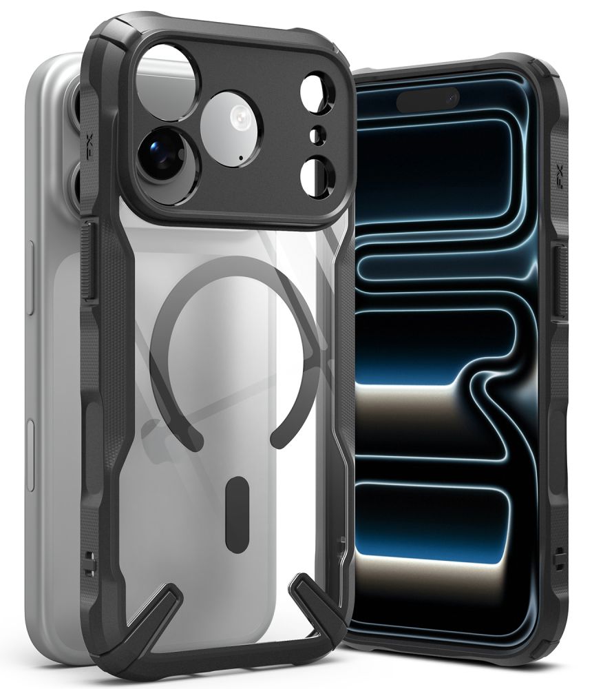 Ringke Fusion X Magnetic MagSafe -suojakuori iPhone 18 Pro Max / 17 Pro Max -malleille, musta