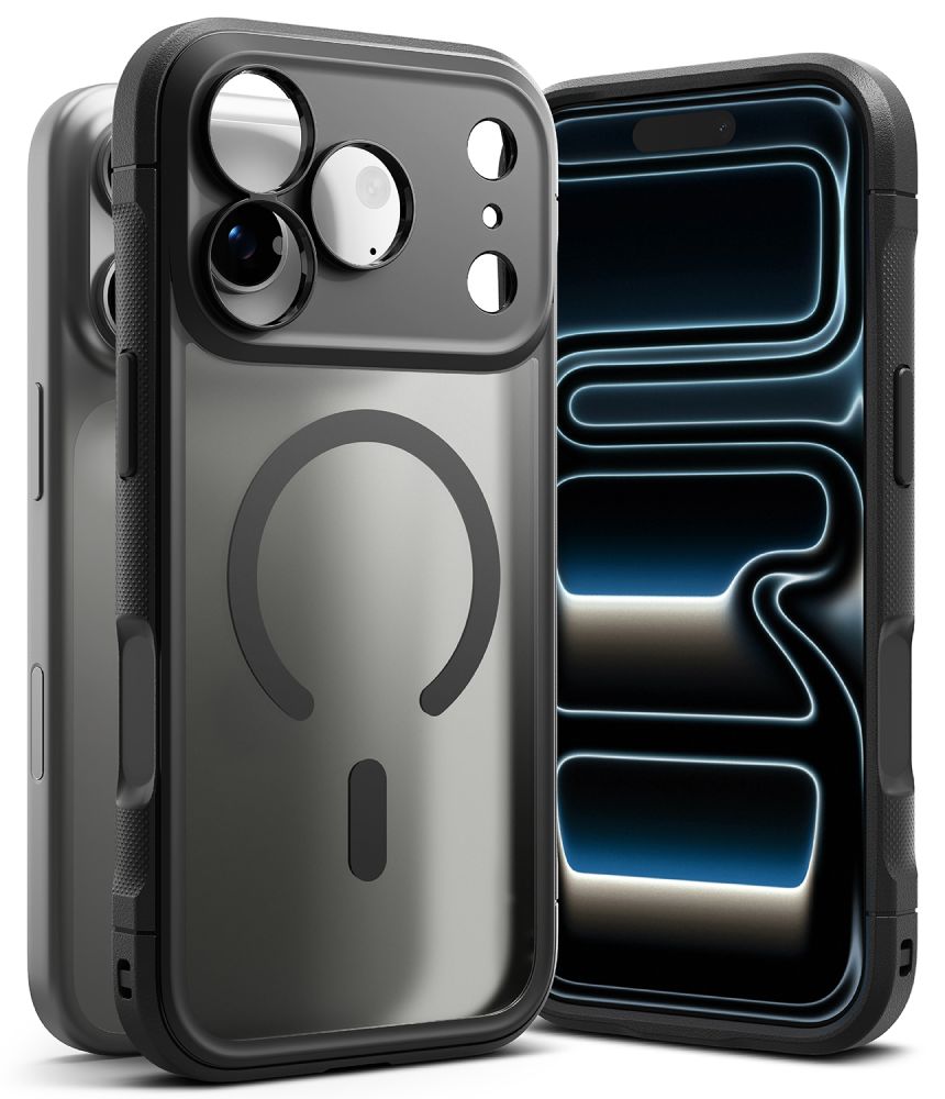 Ringke Fusion Bold Magnetic MagSafe -suojakuori iPhone 18 Pro / 17 Pro -malleille, mattamusta