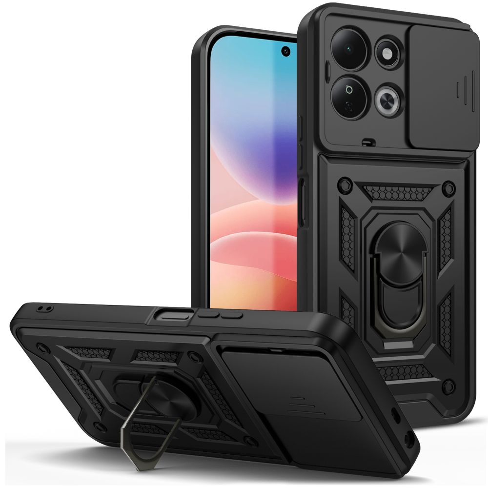 Tech-Protect CamShield Pro -suojakuori Xiaomi Redmi 17 4G / 5G -malleille, musta