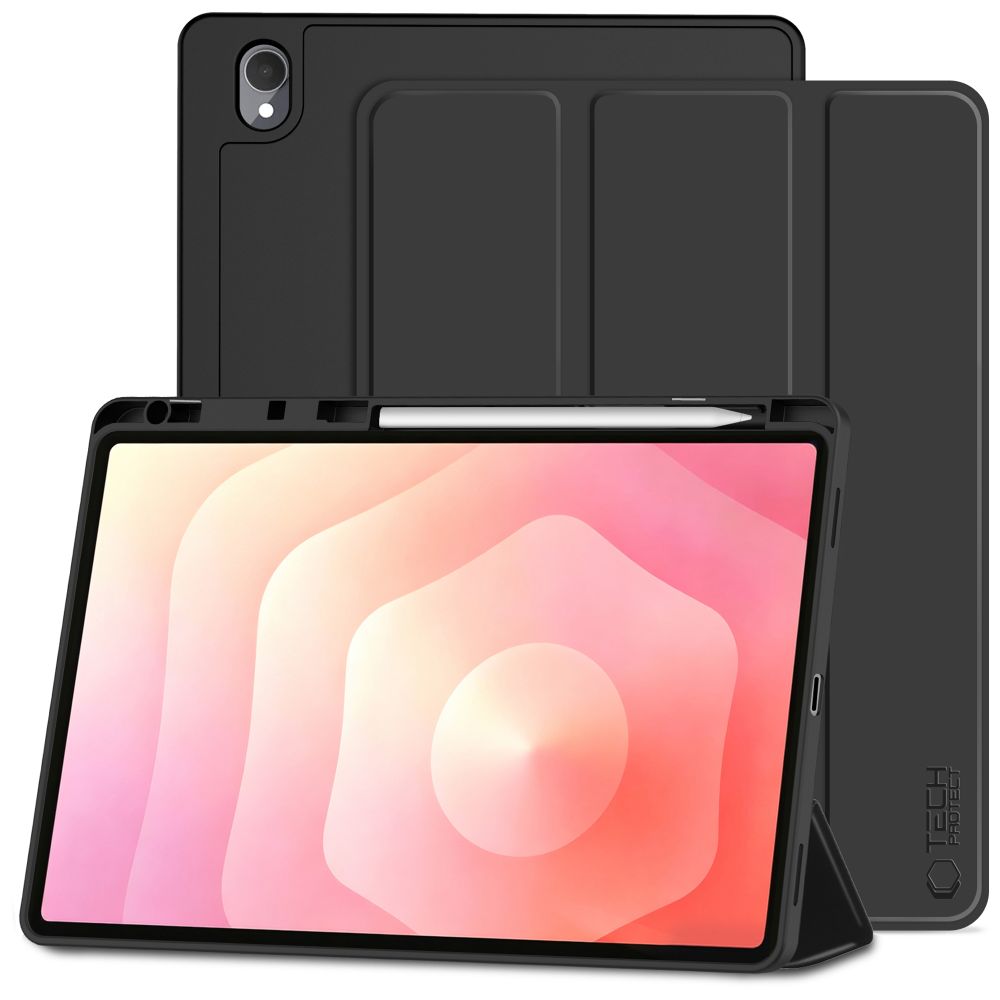 Tech-Protect SmartCase Pen -suojakuori Samsung Galaxy Tab S12+ 12.4" X840 / X846B -mallille, musta