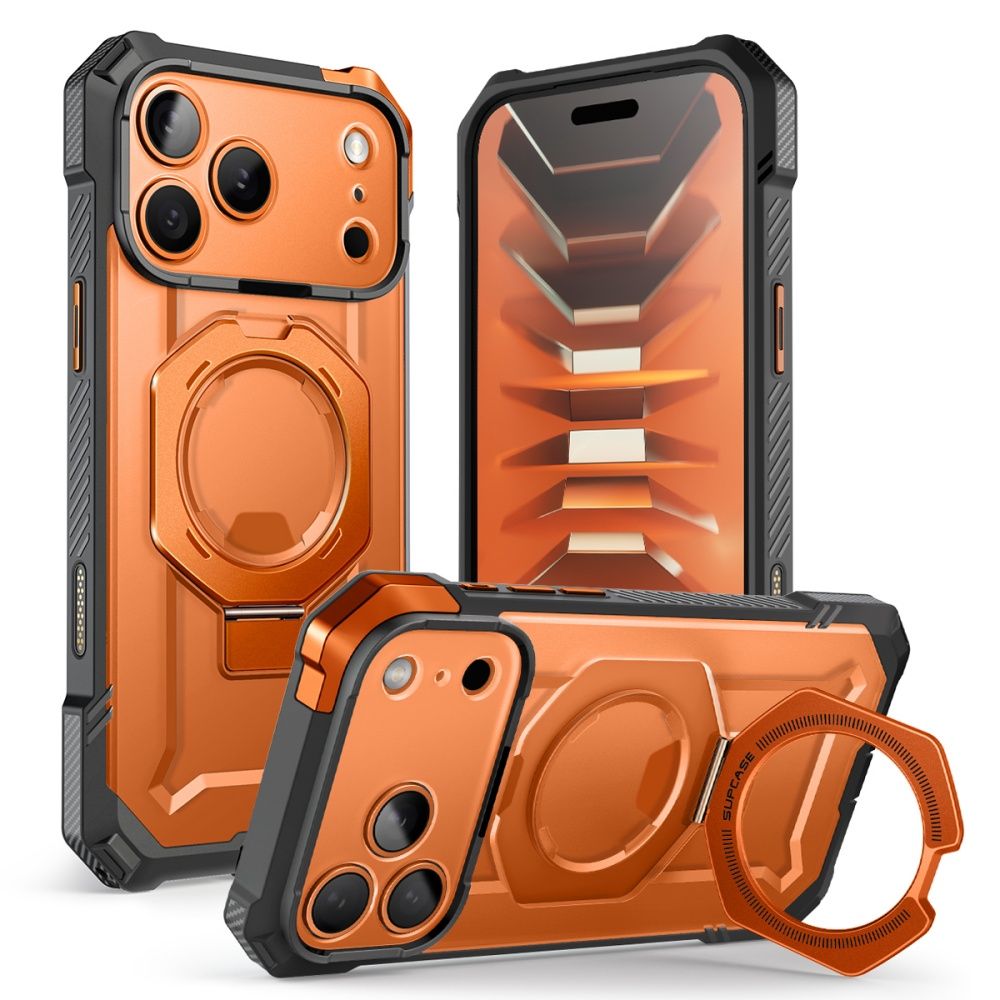 Supcase UB Grip Mag MagSafe -suojakuori iPhone 18 Pro / 17 Pro – oranssi