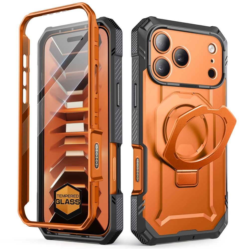 Supcase Grip Pro Mag MagSafe -suojakuori iPhone 18 Pro / 17 Pro – oranssi