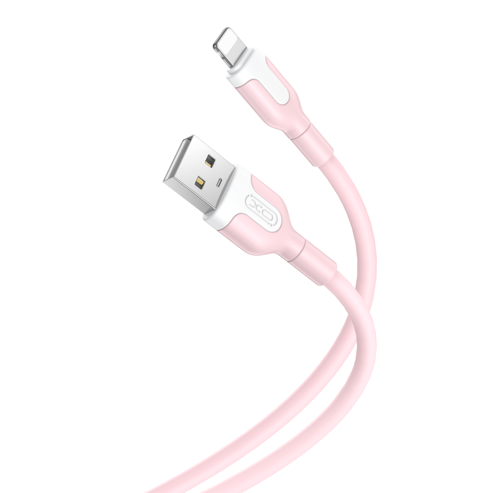 XO kaapeli NB212 USB - Lightning 1,0 m 2,1A, vaaleanpunainen