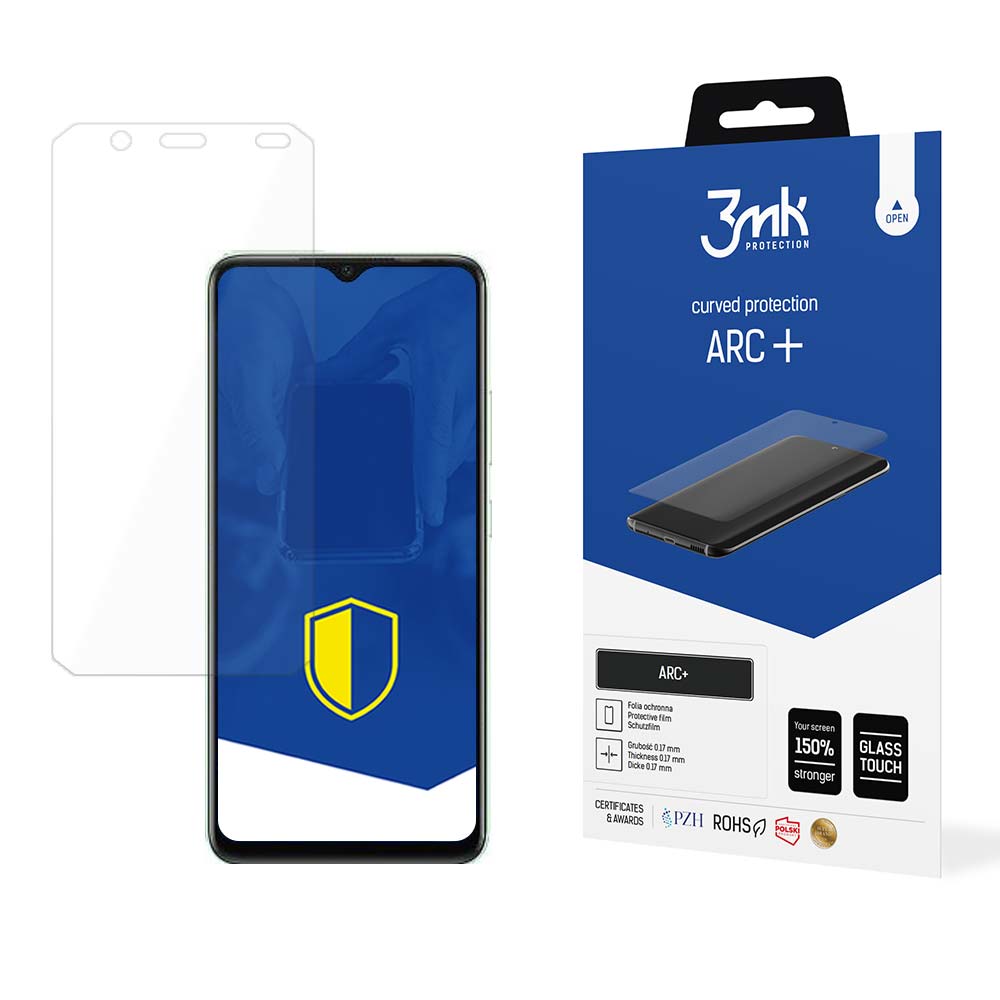 Infinix Smart 7 HD – 3mk ARC+ puhelimen näytönsuoja