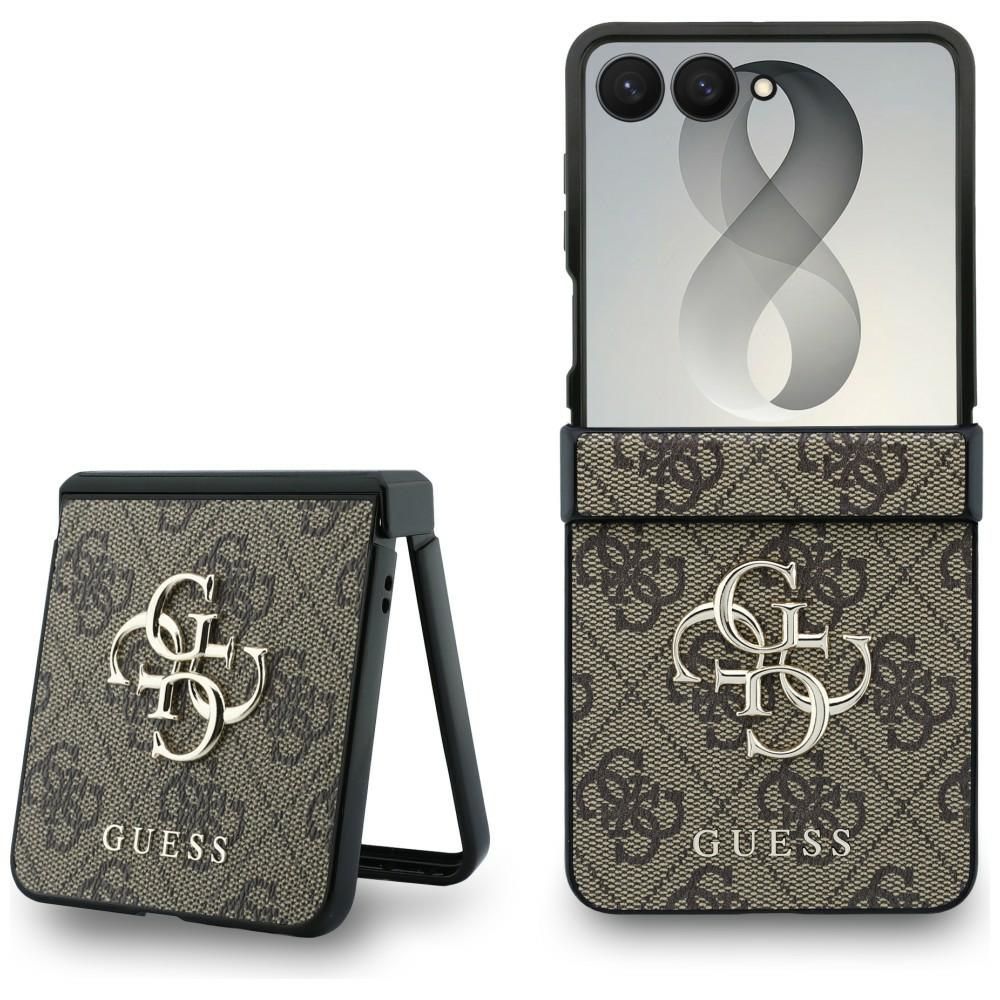 Ruskea Guess Big 4G Logo -suojakuori Samsung Galaxy Z Flip8 -puhelimelle