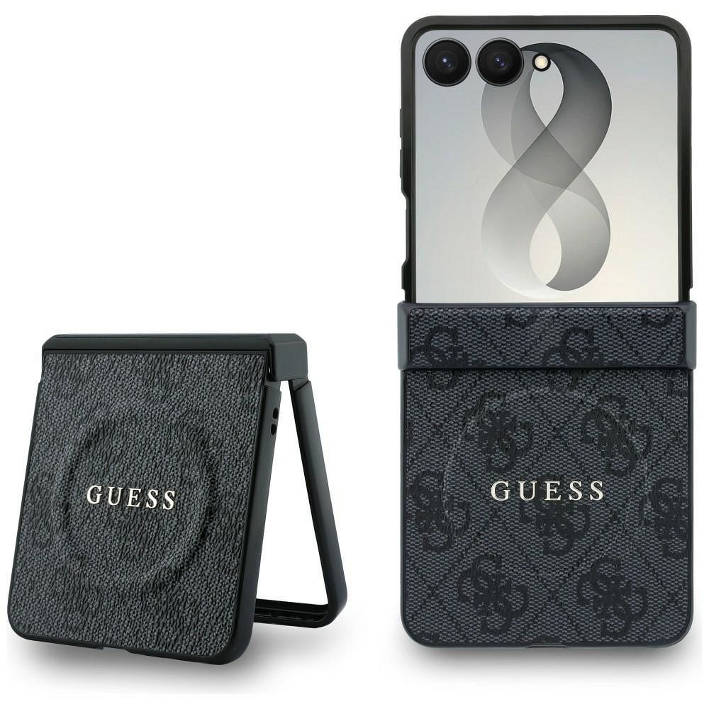 Musta Guess 4G Classic MagSafe -suojakuori Samsung Galaxy Z Flip8 -puhelimelle
