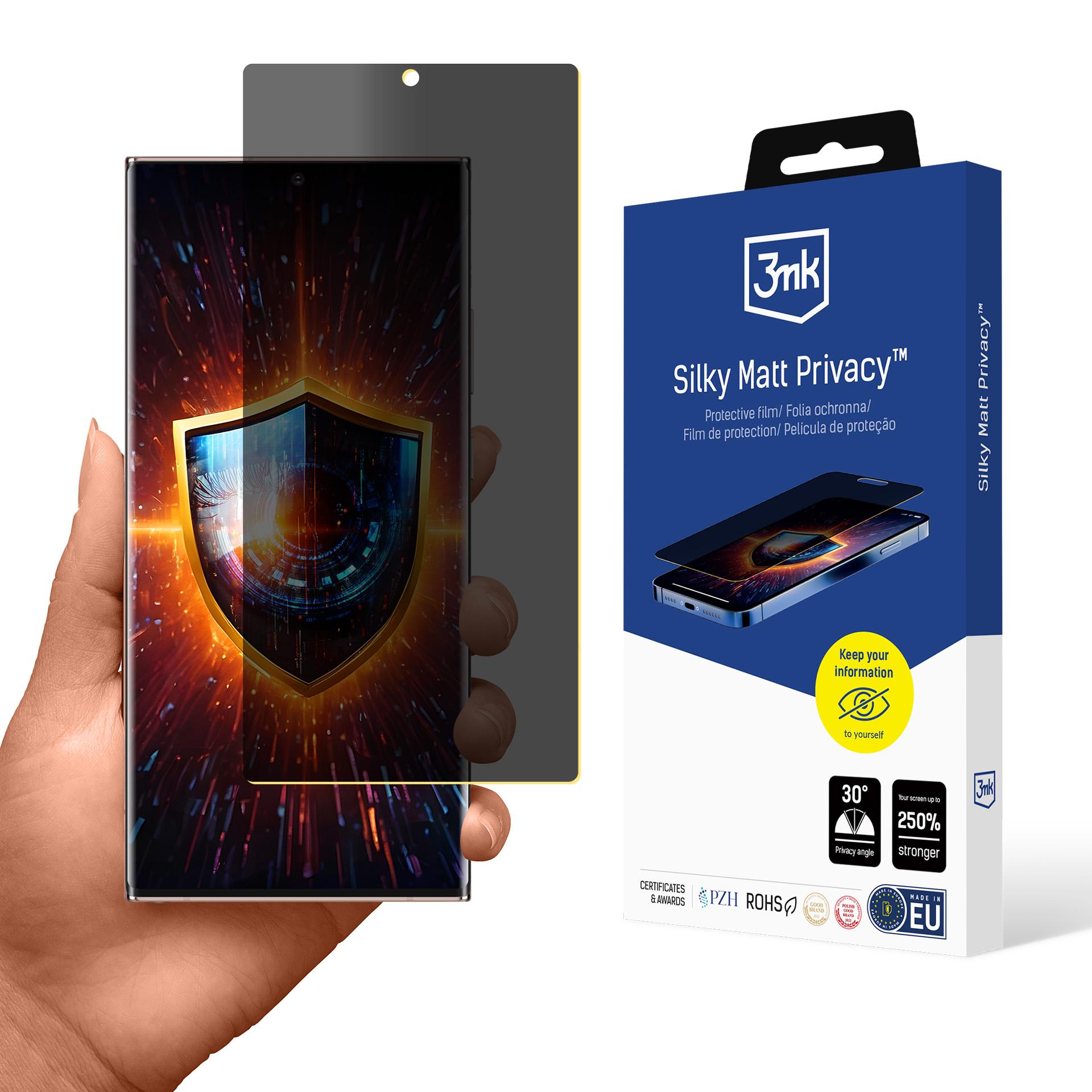 Samsung Galaxy Note 20 Ultra 5G – 3mk Silky Matt Privacy tietosuojakalvo