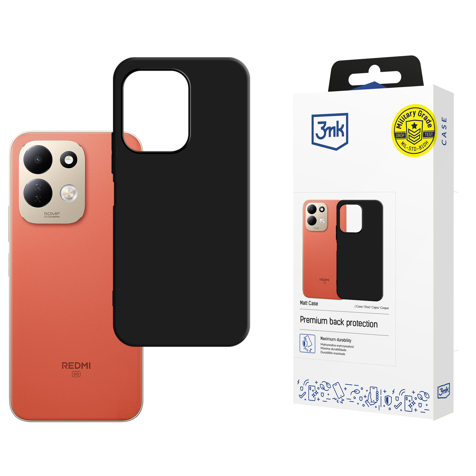 Redmi 17 4G / 5G – 3mk Matt Case puhelimen suojakuori