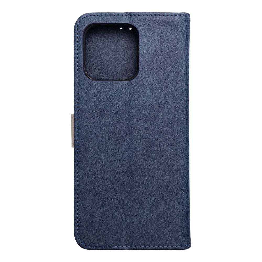 Laivastonsininen ja kermanvärinen Split Book -lompakkokotelo Motorola G57 POWER -puhelimelle