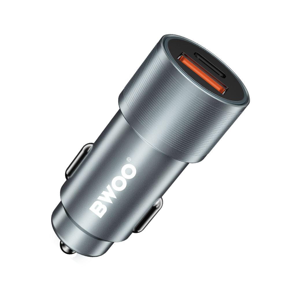 Car charger  Bwoo (CC73) (1xUSB; 1xUSB-C; 38W) black