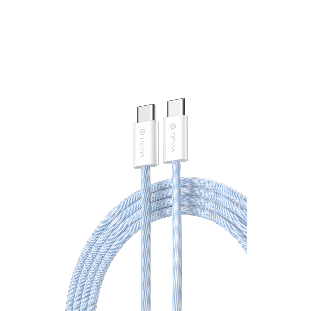 Devia kaapeli Smart EC325 PD USB-C - USB-C 1,0 m 60W 3A sininen