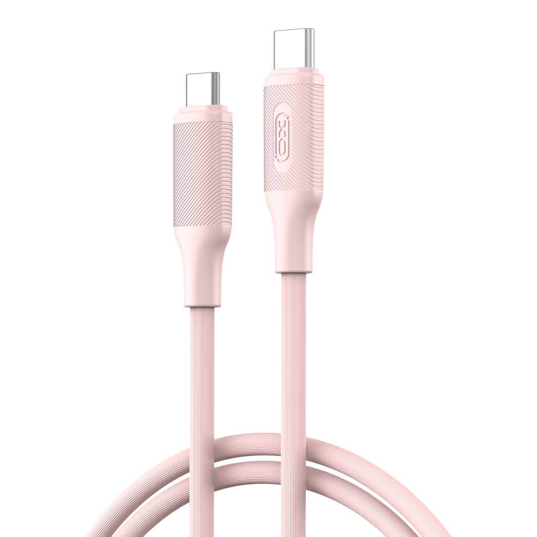XO kaapeli NB-Q265B PD USB-C - USB-C 1,0m 60W, vaaleanpunainen
