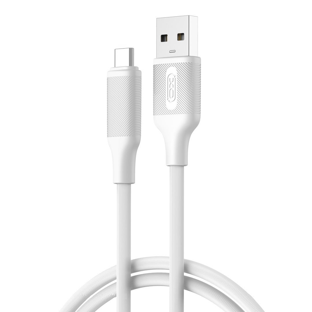 Valkoinen XO NB265 USB-A–USB-C-kaapeli, 1 m