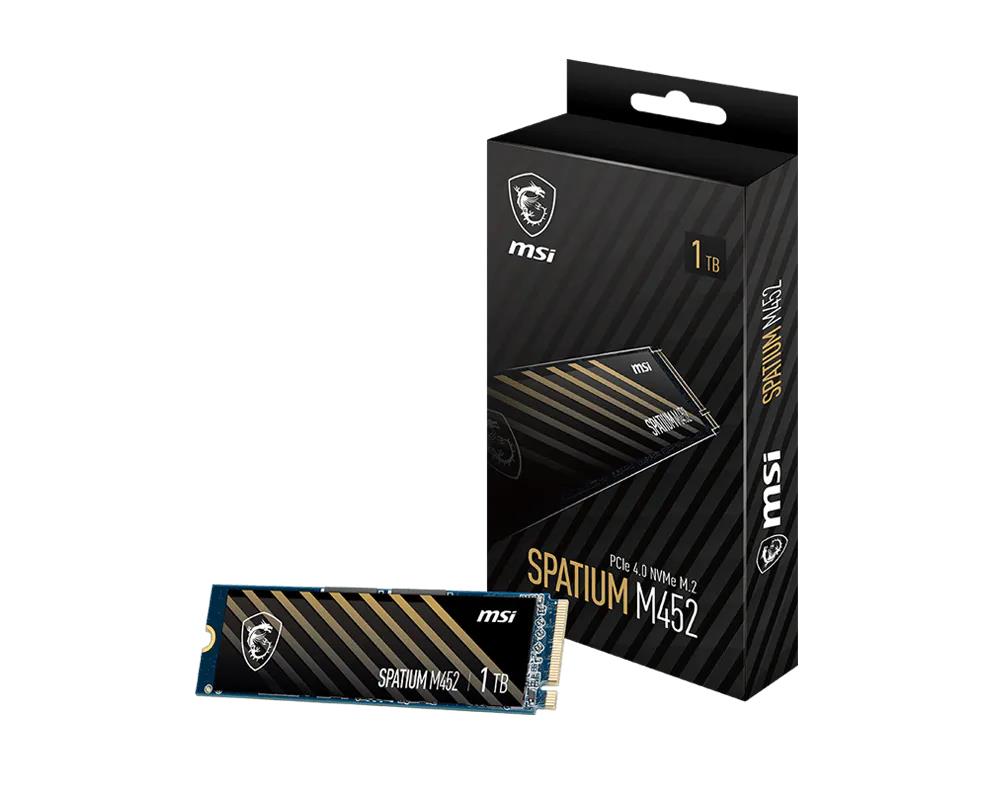 MSI NVMe SSD-levy Spatium M452 (S78-440L970-P83) – 1000 GB, M.2 NVMe