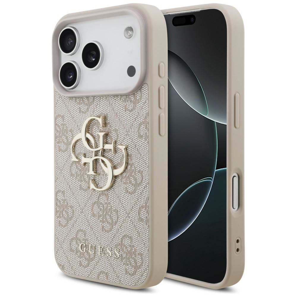 GUESS GUE005597 (4G PU Big Logo) suojakuori laitteelle iPhone 18 Pro / 17 Pro, väri: vaaleanpunainen
