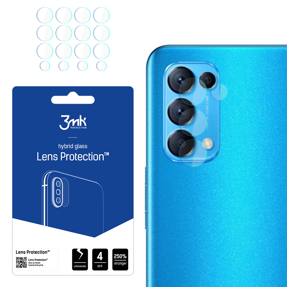 Oppo Find X3 Lite 5G – 3mk Lens Protection kameran linssinsuoja