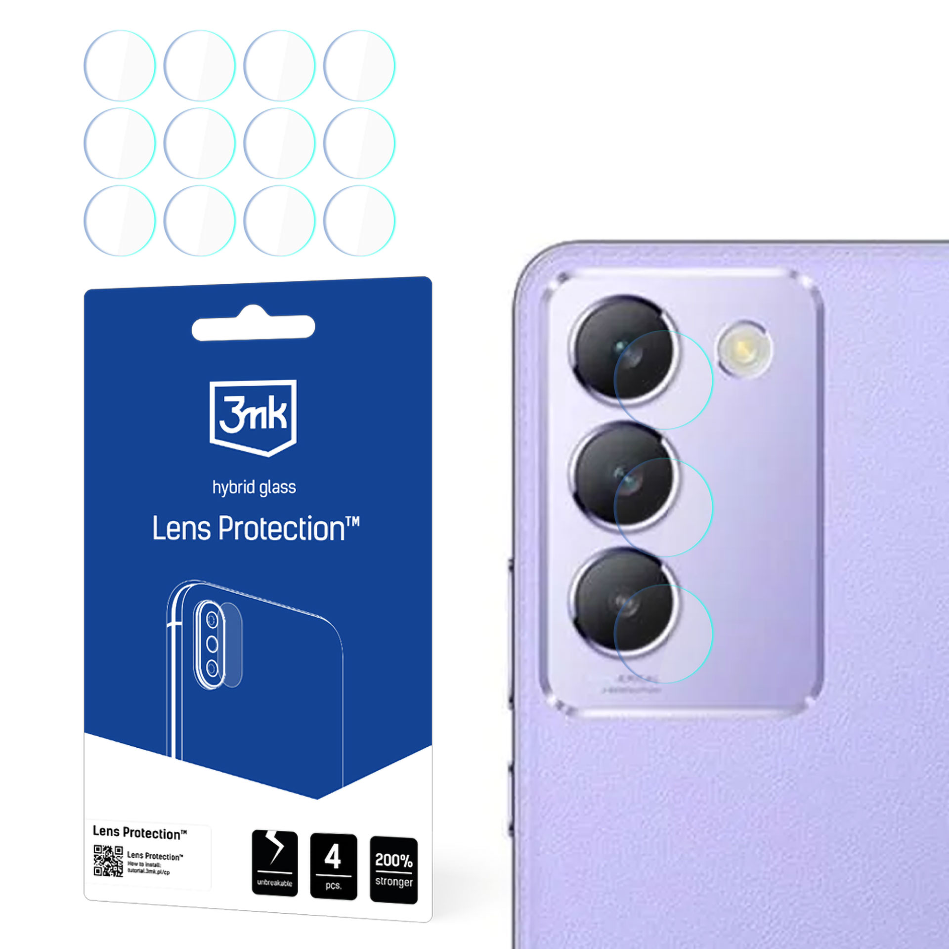 Vivo V40 SE 5G – 3mk Lens Protection kameran linssinsuoja