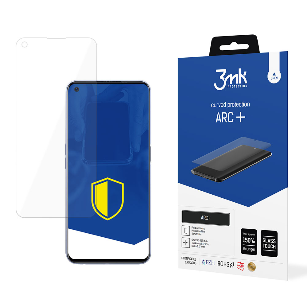 Realme GT 5G – 3mk ARC+ puhelimen näytönsuoja