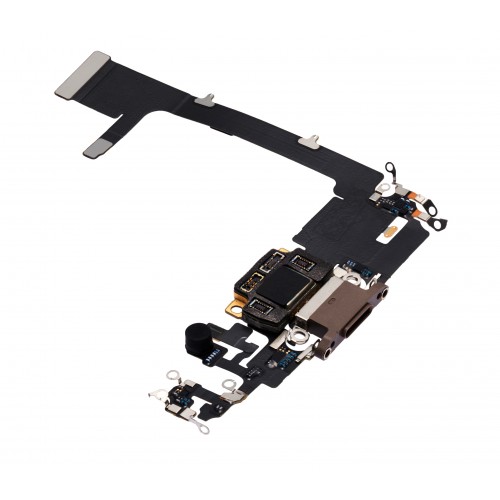 iPhone 11 Pro -yhteensopiva OEM-latausliitin joustokaapelilla, kullanvärinen