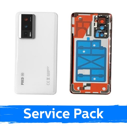 takakansi mallille Xiaomi Poco F5 Pro 5G, väri: valkoinen, huoltopakkaus