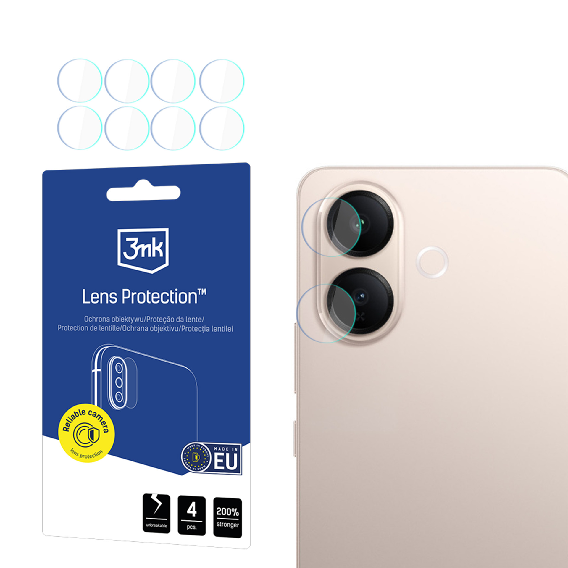 Vivo V70 Lite – 3mk Lens Protection kameran linssinsuoja