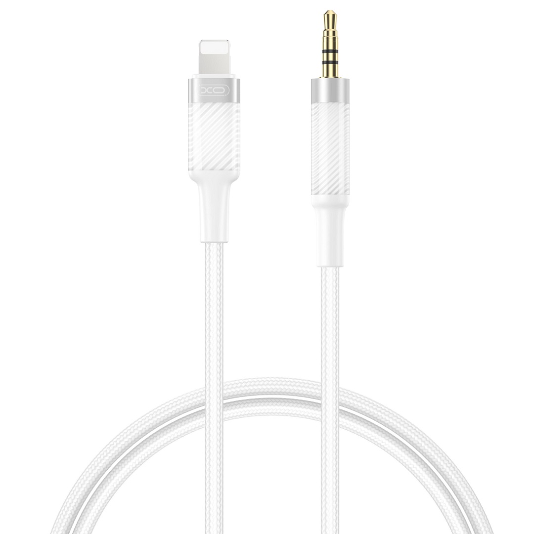 XO audiokaapeli NB-R279A Lightning - jack 3,5mm 1,0m, valkoinen