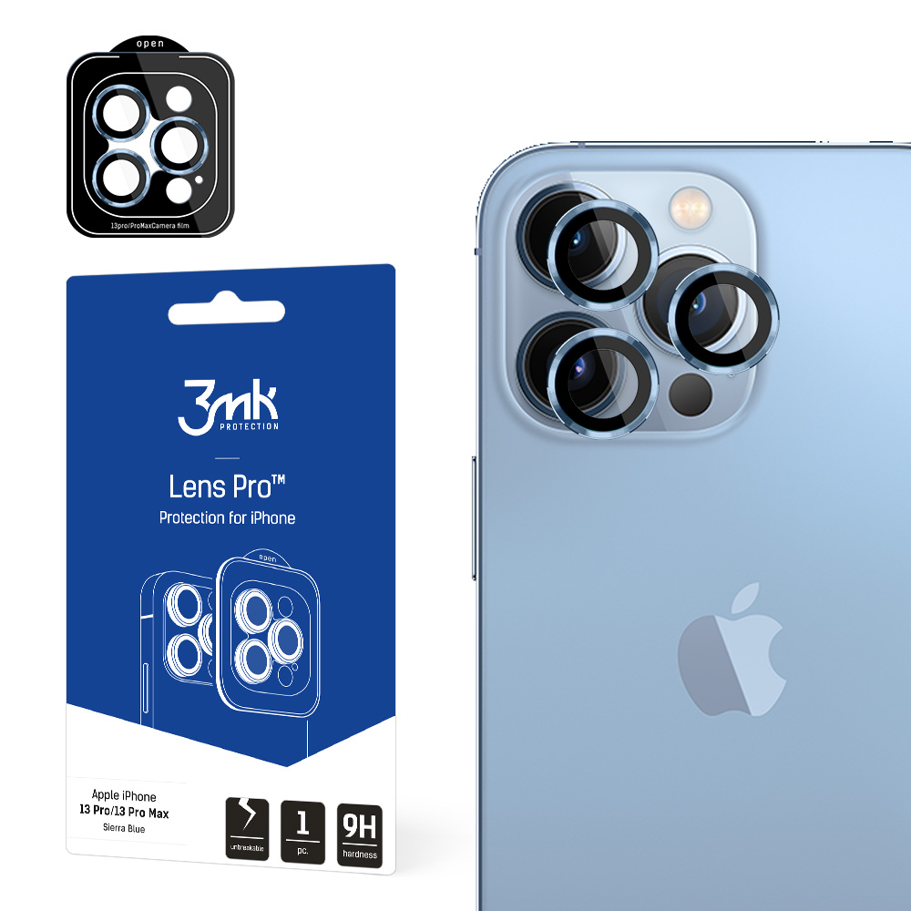 Apple iPhone 13 Pro/13 Pro Max - 3mk linssi suojaus Pro Sierra sininen