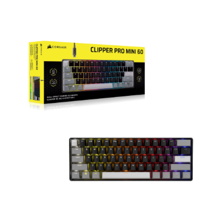 Corsair CLIPPER PRO MINI 60% Hall-effect gaming keyboard, black