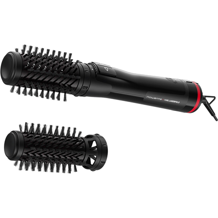 Rowenta Activ Keratin and Shine Hair Brush x Karl Lagerfeld CF952LF0 Ion conditioning Number of heating levels 2 1000 W Black