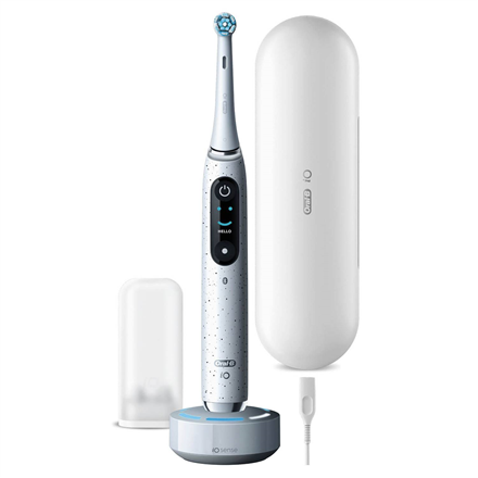 Oral-B sähköhammasharja iO10 Series, ladattava, aikuisille, mukana tulevien harjaspäiden määrä 1, harjaustilojen määrä 7, Stardust White