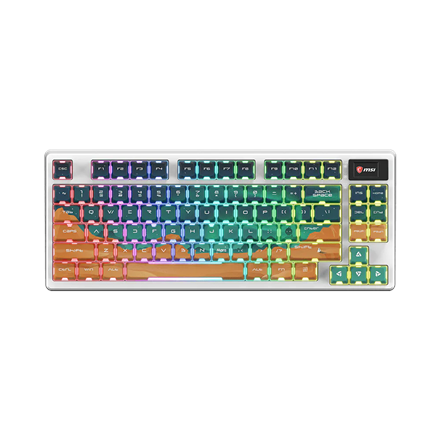 MSI FORGE GK600 TKL WIRELESS MARS Pelinäppäimistö Langaton US Bluetooth Langaton yhteys Mekaaninen lineaarinen