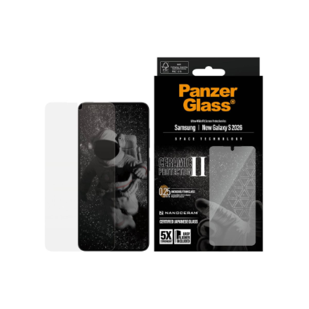 PanzerGlass keraaminen näytönsuoja Samsung New Galaxy S26, Ultra-Wide Fit, EasyAlignerin kanssa, PanzerGlass
