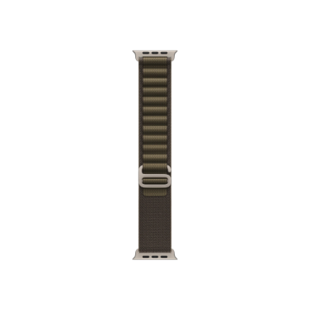Apple (APPLE 49mm Tumman oliivinvihreä Alpine Loop - Keskikokoinen - Luonnollinen titaani)